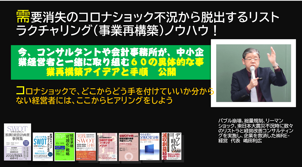 ロナ不況対応型リストラクチャリング（事業再構築）必須６０のチェックリストとプランニングシート